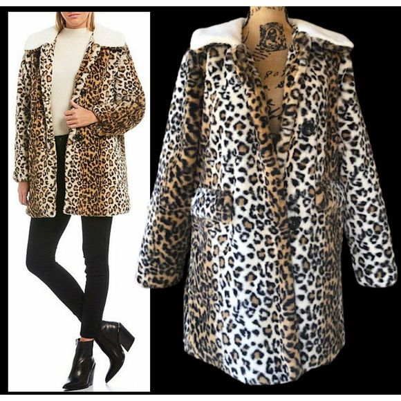 steve madden leopard coat